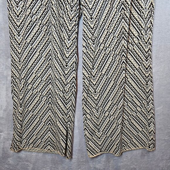 Lane Bryant 22/24  Print Wide-Leg Pants Elastic Waist Black White Career date - Picture 9 of 12